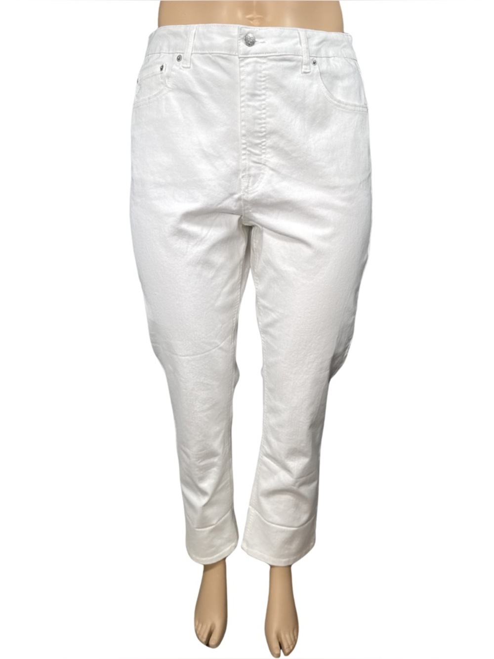 Frye White Denim Straight Leg Jeans – Size 14/32